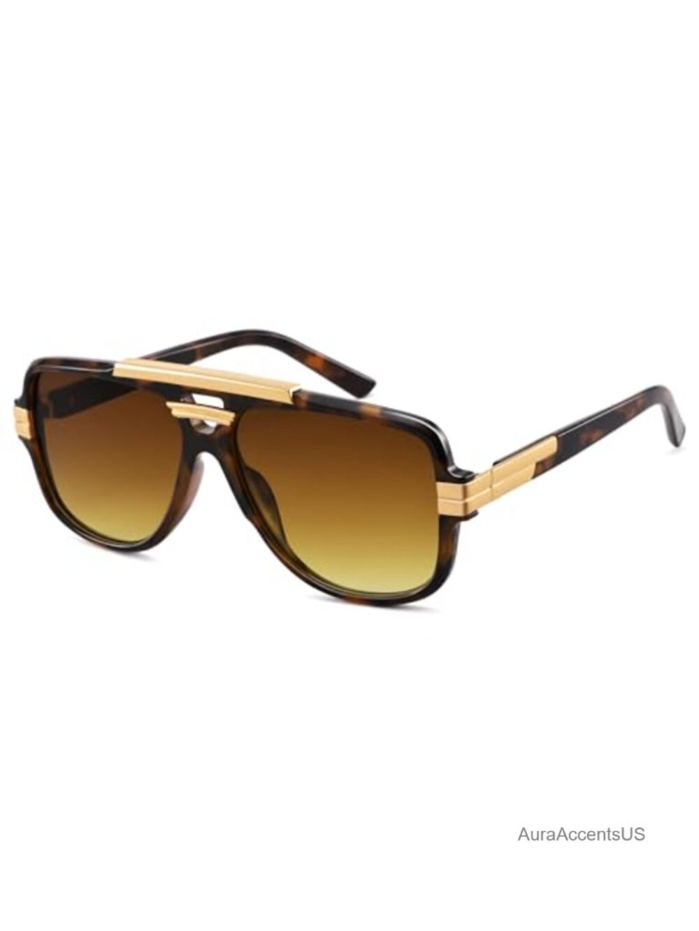 Oversized Aviator Sunglasses Retro Square UV400 Full-Frame Adult